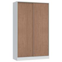 Guarda Roupa Modulado Requinte com 2 Portas de Correr - Branco Line/Macadâmia