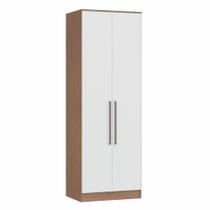 Guarda Roupa Modulado Requinte com 2 Portas - Macadâmia/Branco Line