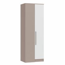 Guarda Roupa Modulado Requinte de Canto Reto com 1 Porta - Duna Line/Branco Line