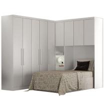 Guarda Roupa Modulado Rizon 004 Solteiro 4 Peças Novo Horizonte Cor Branco Guarda Roupa Modulado Rizon 004 Solteiro 4 Peças Novo Horizonte Cor Branco