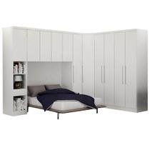 Guarda Roupa Modulado Rizon 005 Casal 6 Peças Novo Horizonte Cor Branco