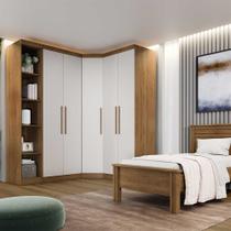 Guarda Roupa Modulado Safira 009 em MDF Com 5 Portas e 6 Gavetas - Clic Móveis