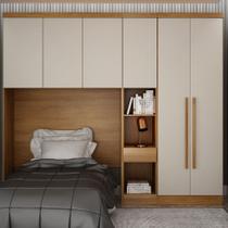 Guarda Roupa Modulado Solteiro 6 Portas e 3 Gavetas Safira 018 Una Mobília Guarda Roupa Modulado Solteiro 6 Portas e 3 Gavetas Safira 018 Una Mobília