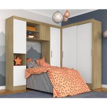 Guarda Roupa Modulado Solteiro Viola Bor/branco - Móveis Arapongas Guarda Roupa Modulado Solteiro Viola Bor/branco - Móveis Arapongas