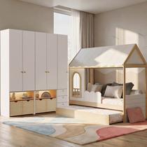 Guarda-roupa Modulado Wave e Bicama Casinha New Garden Casatema Madeiraoriginals Guarda-roupa Modulado Wave e Bicama Casinha New Garden Casatema Madeiraoriginals