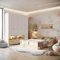 Guarda-roupa Modulado Wave e Cama Casal Lift Casatema Madeiraoriginals