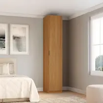 Guarda-roupa Modular 1 Porta 100% Mdf Altezza Clean Freijó