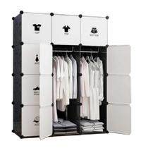 Guarda roupa modular 12 portas organizador roupas brinquedos arara desmontavel portatil