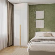 Guarda-Roupa Modular 2 Peças 4 Portas e Gaveteiro Jade CabeCasa MadeiraMadeira Branco Fosco