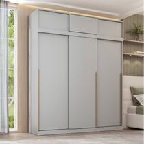 Guarda-Roupa Modular 2 Peças 6 Portas de Correr Jade CabeCasa MadeiraOriginals Cinza