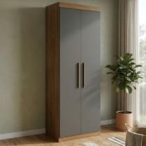 Guarda Roupa Modular 2 Portas 2 Gavetas Gênova Plus Marrom/Ipê Wood/Grafite Guarda Roupa Modular 2 Portas 2 Gavetas Gênova Plus Marrom/Ipê Wood/Grafite