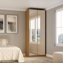 Guarda Roupa Modular 2 Portas Espelho com Prateleiras/Cabideiros 90 cm Altezza Belmax Guarda Roupa Modular 2 Portas Espelho com Prateleiras/Cabideiros 90 cm Altezza Belmax