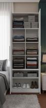 Guarda-Roupa Modular 2p com Nichos 1012 Branco Guarda-Roupa Modular 2p com Nichos 1012 Branco