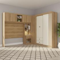 Guarda Roupa Modular 3 Portas Aspen Marrom/Capuccino Off White Guarda Roupa Modular 3 Portas Aspen Marrom/Capuccino Off White