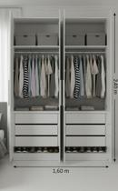 Guarda-Roupa Modular 4 Portas 6 Gavetas 1011 Ilan Branco