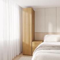 Guarda-roupa Modular 40cm 1 Porta com Prateleiras Jade Cabecasa Madeiramadeira Avelã Guarda-roupa Modular 40cm 1 Porta com Prateleiras Jade Cabecasa Madeiramadeira Avelã
