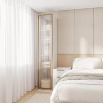 Guarda-Roupa Modular 40cm 1 Porta Reflecta com Prateleiras Jade CabeCasa MadeiraOriginals