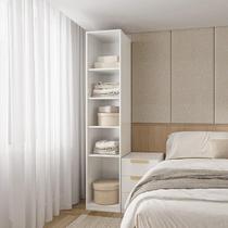 Guarda-roupa Modular 40cm sem Portas com Prateleiras Jade CabeCasa MadeiraOriginals Branco