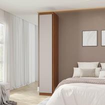 Guarda-Roupa Modular 41cm com Porta Arani CabeCasa MadeiraOriginals Marrom/Cinamomo/Off White