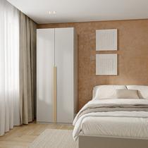 Guarda-Roupa Modular 80cm com Portas e Gaveteiro Jade CabeCasa MadeiraOriginals Cinza/Urbano