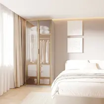 Guarda-Roupa Modular 80cm com Portas Reflecta e Gaveteiro Jade CabeCasa MadeiraOriginals