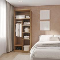 Guarda-roupa Modular 80cm sem Portas com Prateleiras Jade Cabecasa Madeiramadeira Avelã Guarda-roupa Modular 80cm sem Portas com Prateleiras Jade Cabecasa Madeiramadeira Avelã