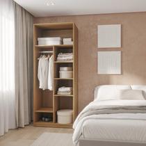 Guarda-roupa Modular 80cm sem Portas com Prateleiras Jade CabeCasa MadeiraOriginals