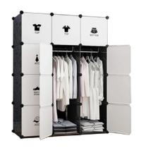 Guarda roupa modular casal estante organizador compacto multiuso porta roupas de cama sapato toalha