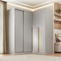 Guarda-roupa Modular de Canto 2 Peças 4 Portas com 2 Portas de Correr Jade CabeCasa MadeiraOriginals Guarda-roupa Modular de Canto 2 Peças 4 Portas com 2 Portas de Correr Jade CabeCasa MadeiraOriginals