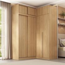 Guarda-roupa Modular de Canto 4 Peças 8 Portas com 4 Portas de Correr Jade CabeCasa MadeiraOriginals Avelã