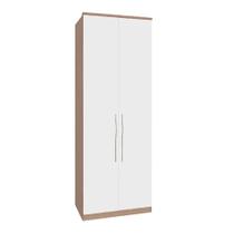 Guarda Roupa Modulo 2 Portas e 3 Gavetas 245cm Setiba Plus Carvalho/Branco Guarda Roupa Modulo 2 Portas e 3 Gavetas 245cm Setiba Plus Carvalho/Branco