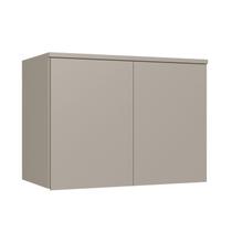 Guarda-Roupa Módulo Aéreo 2 Portas Elegance Cinza/Níquel