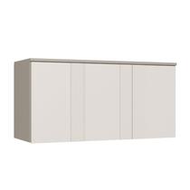 Guarda-roupa Modulo Aéreo 3 Portas Elegance Niquel/Blanc Canelado