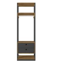 Guarda Roupa Módulo Closet Cabideiro 2 Gavetas Titan Móveis Leão
