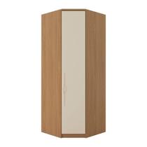 Guarda Roupa Modulo de Canto 1 Porta 100% MDF Decor Marrom/Freijó/Off White Guarda Roupa Modulo de Canto 1 Porta 100% MDF Decor Marrom/Freijó/Off White