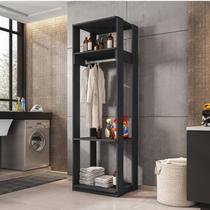 Guarda Roupa Módulo para Closet 1 Cabideiro 3 Prateleiras Titan Espresso Móveis