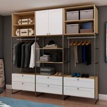 Guarda-roupa Módulo para Closet Casal Mdf com Metalon 3 Módulos 6 Gavetas Infinity Guarda-roupa Módulo para Closet Casal Mdf com Metalon 3 Módulos 6 Gavetas Infinity