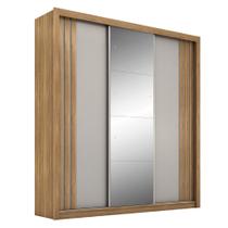 Guarda Roupa Moema Quarto com 3 Portas e 2 Gavetas Espelho