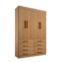 Guarda Roupa Mônaco 4 Portas 8 Gavetas MDF Cinamomo