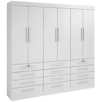Guarda Roupa Mônaco Casal 6 Portas 12 Gavetas Cor Branco Guarda Roupa Mônaco Casal 6 Portas 12 Gavetas Cor Branco
