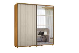 Guarda Roupa Monet 1 Pta com Espelho Cinamomo/Off White - VRK COMERCIO ON-LINE Guarda Roupa Monet 1 Pta com Espelho Cinamomo/Off White - VRK COMERCIO ON-LINE