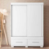 Guarda Roupa Mongi 2 Portas 2 Gavetas Branco Caemmun