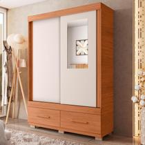 Guarda Roupa Mongi 2 Portas Com Espelho Marrom Caemmun