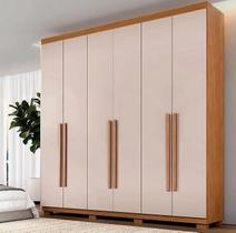 Guarda Roupa Moscou 6 Portas Cinamomo/Off - Benetil