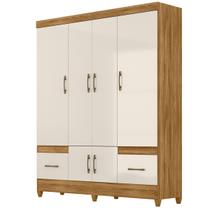 Guarda Roupa MS912 165cm 6 Portas Freijó Off White Moval