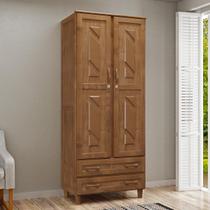Guarda-Roupa Multiuso 2 Portas 2 Gavetas Grécia Imbuia Madeira Pinus - Cavazotto