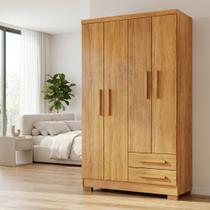 Guarda Roupa Multiuso Apartamento Studio Organizador Alto 4 Portas 2 Gavetas Paris Mdf Premium Cedro Guarda Roupa Multiuso Apartamento Studio Organizador Alto 4 Portas 2 Gavetas Paris Mdf Premium Cedro