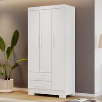 Guarda-roupa Multiuso com 3 Portas e 2 Gavetas Ébano Guarda-roupa Multiuso com 3 Portas e 2 Gavetas Ébano