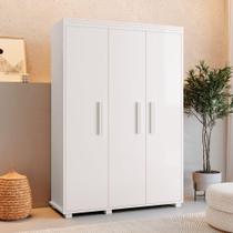 Guarda Roupa Multiuso Quarto Solteiro Belize em Mdf Branco com Gavetas e Prateleiras Mobigu Guarda Roupa Multiuso Quarto Solteiro Belize em Mdf Branco com Gavetas e Prateleiras Mobigu