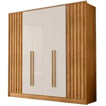 Guarda Roupa Navegantes Casal 6 Portas 6 Gavetas Rud Rack Cor Cedro Areia